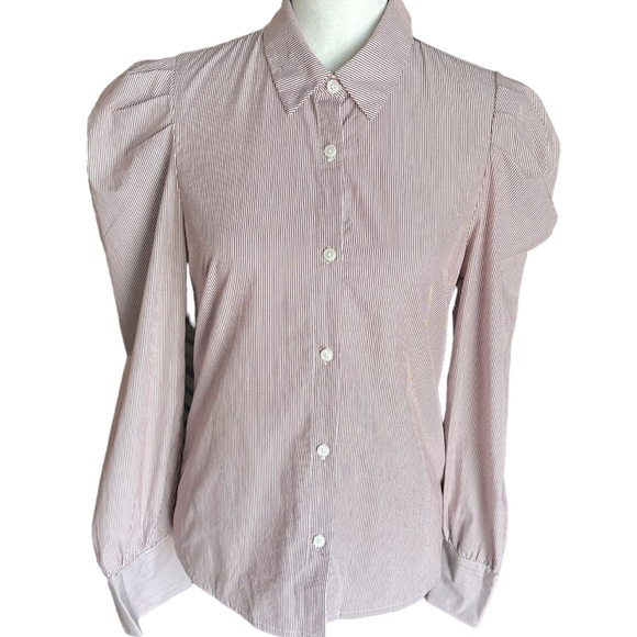 Forever 21 Tops - FOREVER 21 Shirt Womens Small Red White Plaid Long Sleeve‎ Collared Button Down